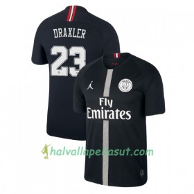 Jalkapallo Pelipaidat Paris Saint Germain Draxler 23 Jodan Musta 3 Paita 2018-2019 Lyhythihainen